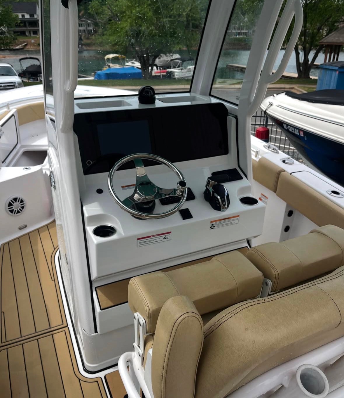 Helm and cockpit interior