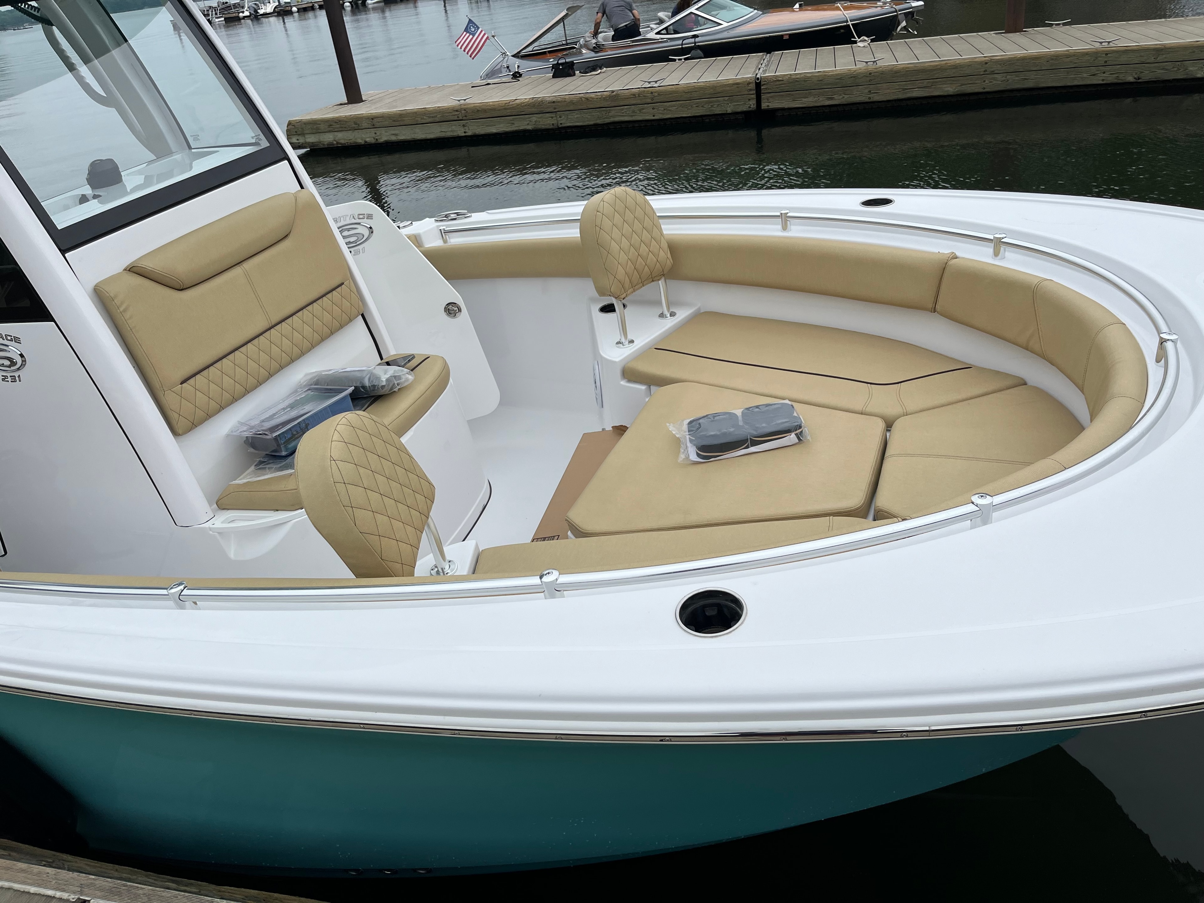 Bow seating and lounge area